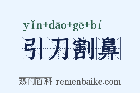 引刀割鼻是什么意思的图片